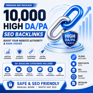 10,000 High DA PA SEO Backlinks Package